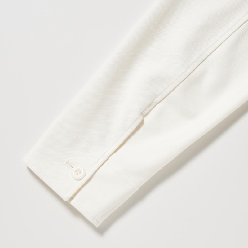 Uniqlo Jersey Relaxed Ženske jackets Bijele | 2165-JPSMH