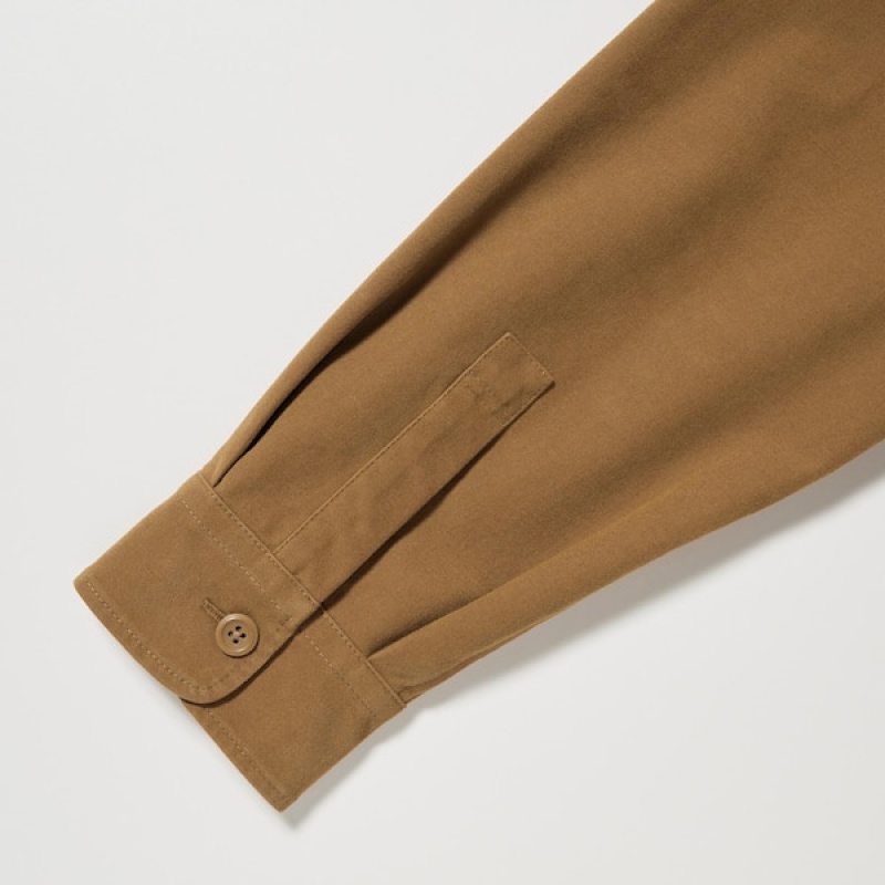 Uniqlo Jersey Utility Long-Sleeve Muške Gornja Majica Smeđe | 2768-YIFNG
