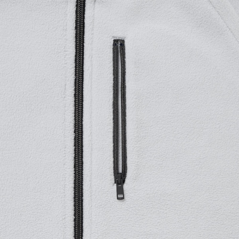 Uniqlo Light Fleece Long Sleeve Full-Zip Ženske Majica s Kapuljačom Sive | 5078-TFXMB