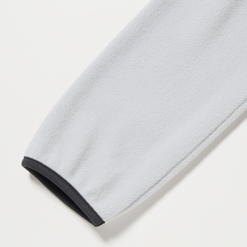 Uniqlo Light Fleece Long Sleeve Full-Zip Ženske Majica s Kapuljačom Sive | 5078-TFXMB