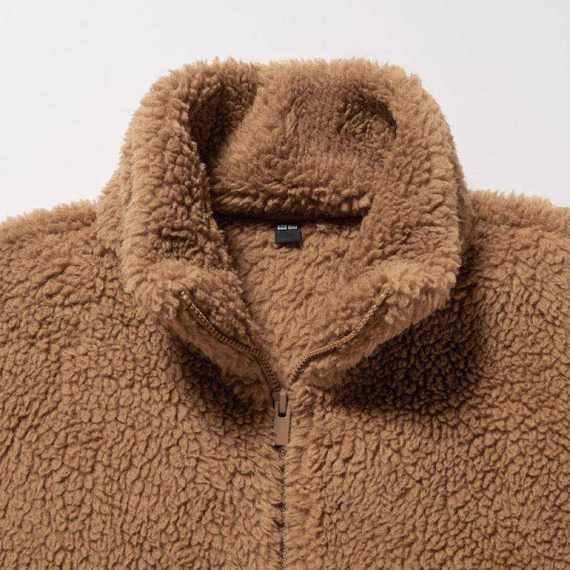 Uniqlo Light Pile-Lined Fleece Ženske Prsluk Smeđe | 7952-MVOLN