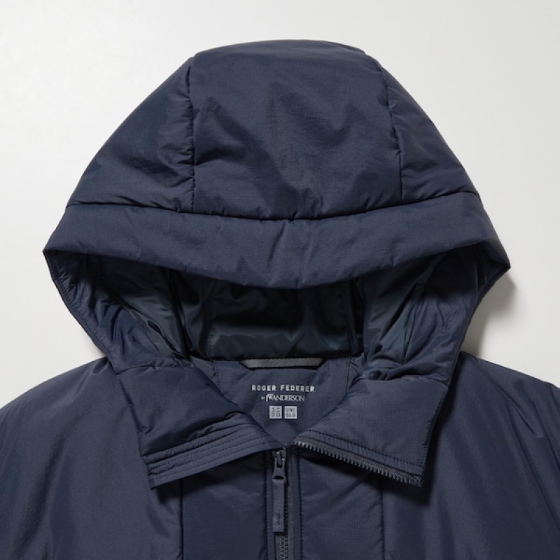 Uniqlo Light Warm Podstavljena Muške Parka Tamnoplave | ZMJXUW-596