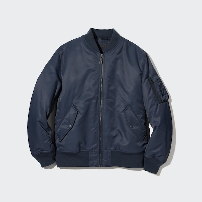 Uniqlo MA-1 Blouson Muške jackets Tamnoplave | 1732-IOVPY