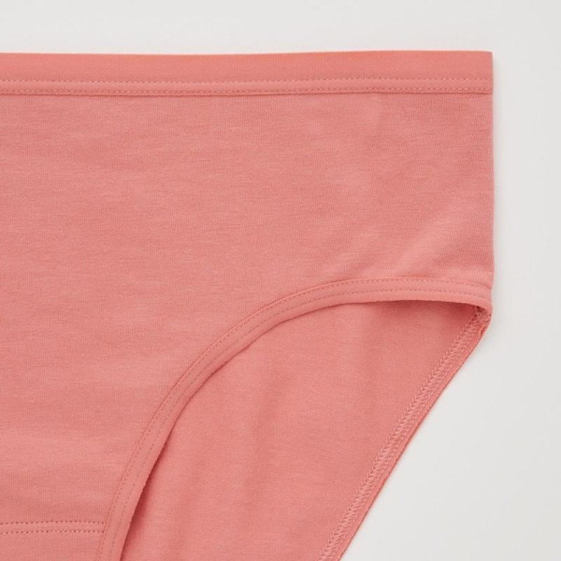 Uniqlo Mid-Rise Ženske Gaćice Roze | 5928-TBVLM