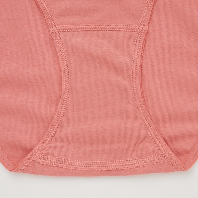 Uniqlo Mid-Rise Ženske Gaćice Roze | 5928-TBVLM