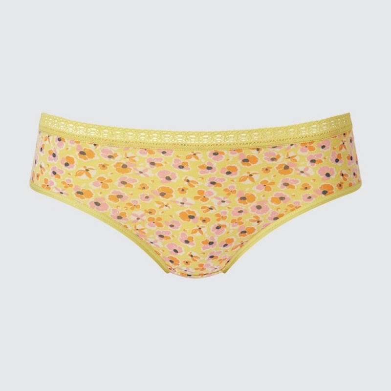 Uniqlo Mid-Rise Ženske Gaćice Žute | 4803-FTAZJ