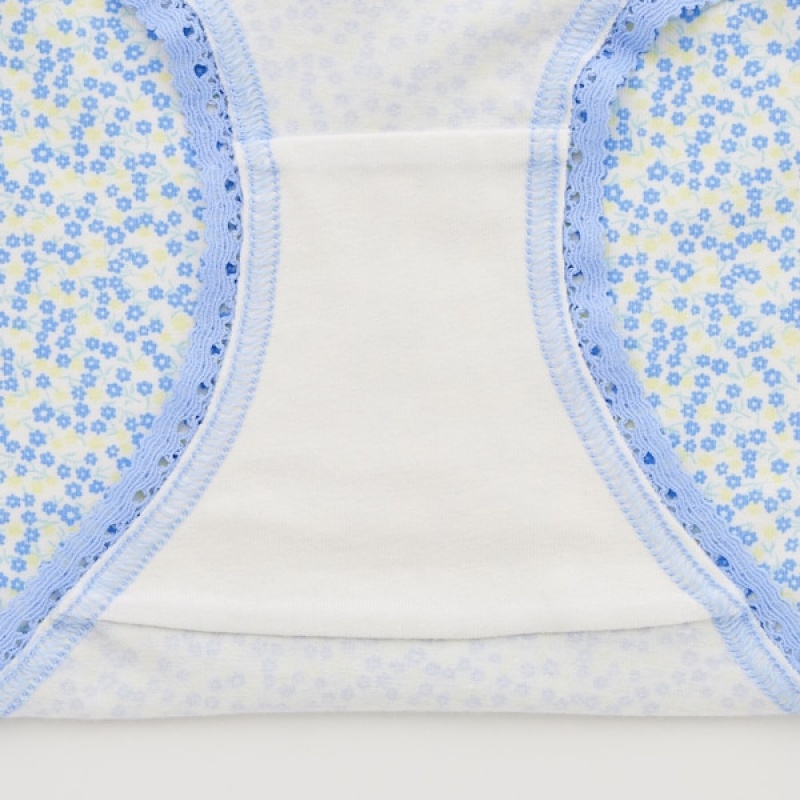 Uniqlo Mini-Flower Print Hip Huggers Ženske Gaćice Crne | 8257-OAHFS