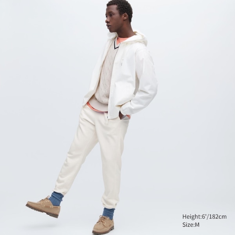 Uniqlo Muške Trenirke Bijele | 8419-PWHYB