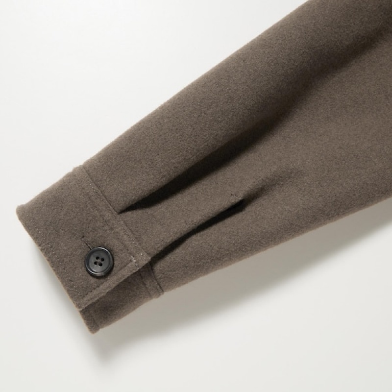 Uniqlo Overshirt Muške jackets Smeđe | BVFMCK-169