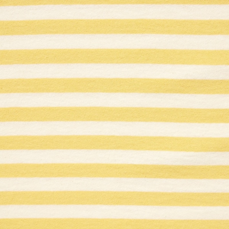Uniqlo Oversized Prugasta Half-Sleeve Muške Majice Žute | 7504-INPHL