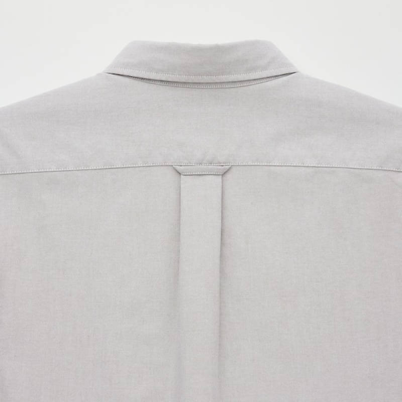 Uniqlo Oxford Slim-Fit Long-Sleeve Muške Košulje Sive | 9341-WORFA