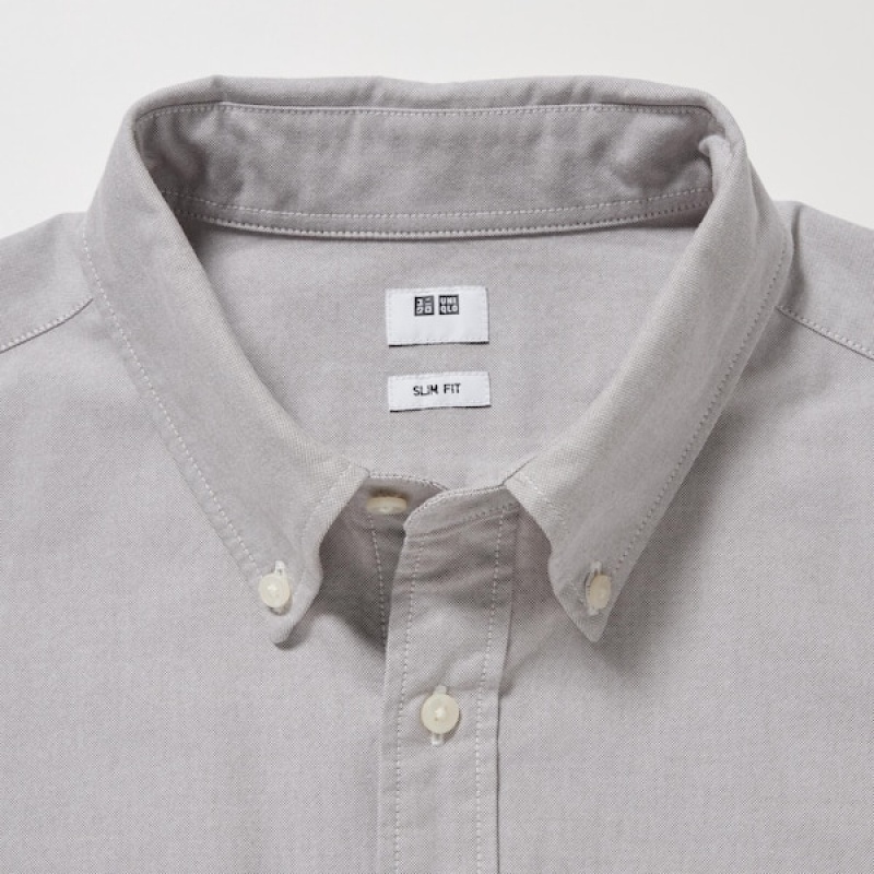 Uniqlo Oxford Slim-Fit Long-Sleeve Muške Košulje Bijele | 9172-LGNPB