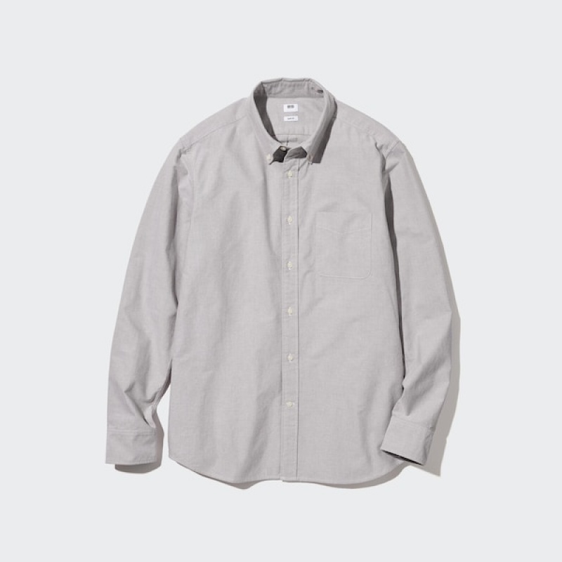 Uniqlo Oxford Slim-Fit Long-Sleeve Muške Košulje Bijele | 9172-LGNPB