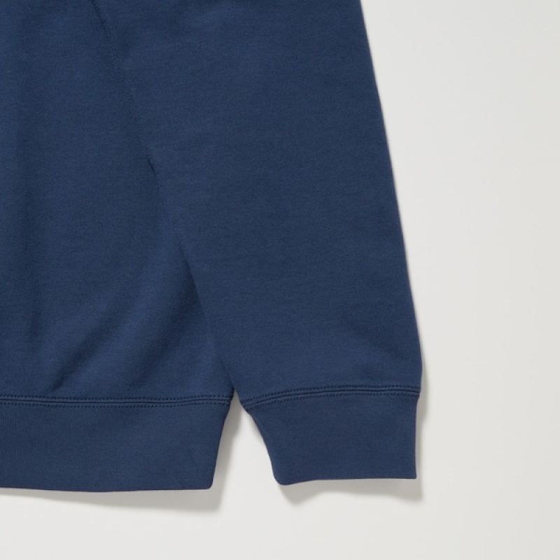 Uniqlo PEANUTS Charlie Brown's Baseball Team Long-Sleeve Muške Dukserice Plave | 6829-IOPRG