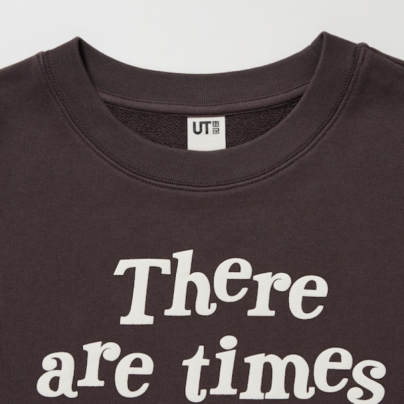 Uniqlo PEANUTS Dance Time with Snoopy Long-Sleeve Ženske Dukserice Tamno Smeđe | 0827-JQLXM