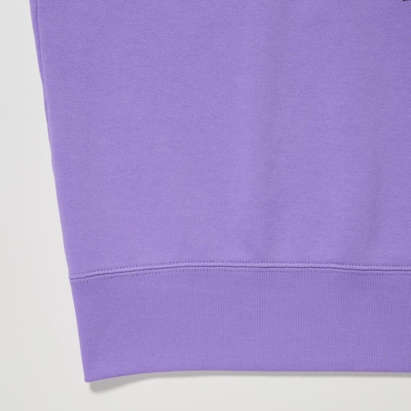 Uniqlo PEANUTS Dance Time with Snoopy Long-Sleeve Ženske Dukserice Ljubičaste | 1032-GUTYR