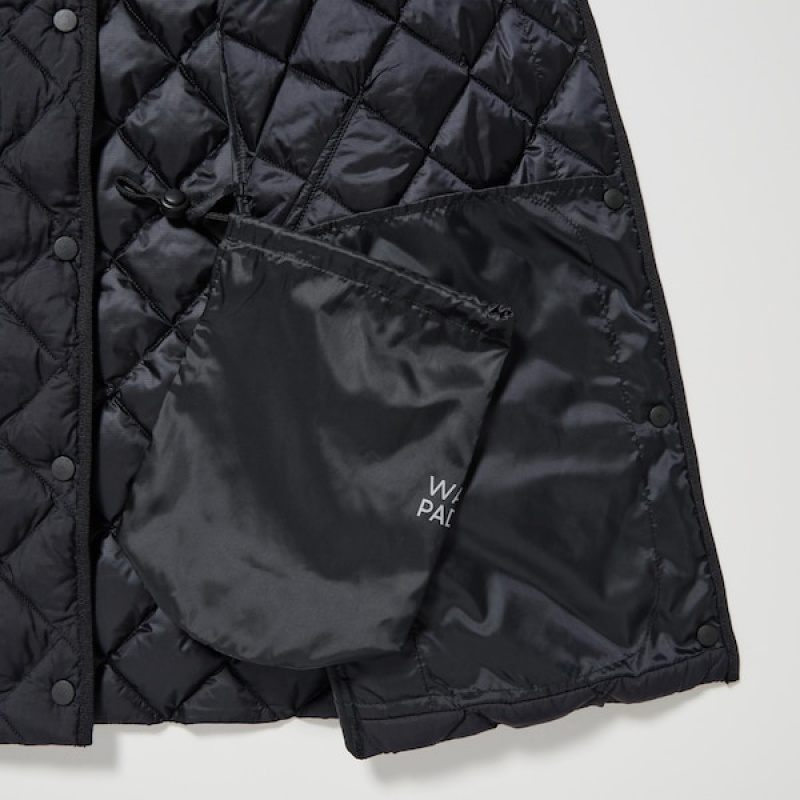 Uniqlo PUFFTECH Prošiven Ženske Prsluk Crne | 2046-AWPOR