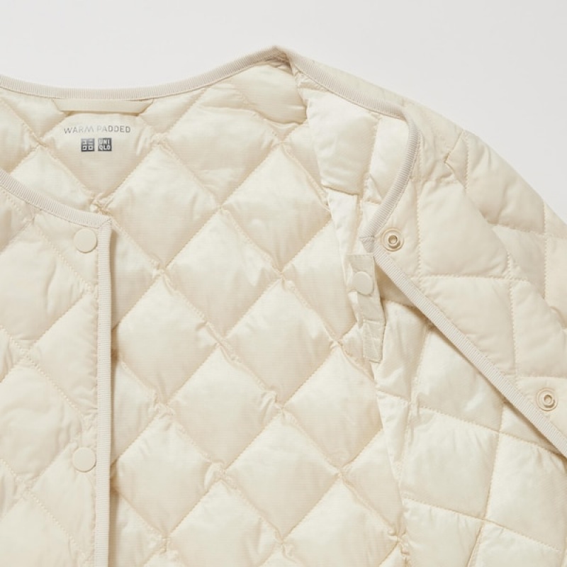 Uniqlo PUFFTECH Prošiven Ženske jackets Bijele | 7692-UWPJT
