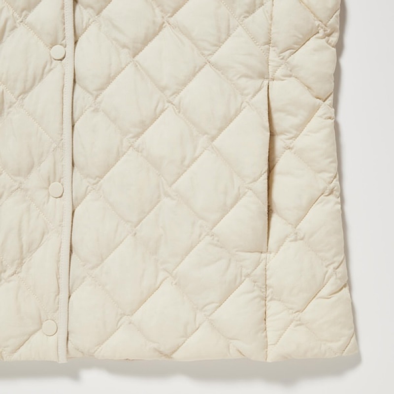 Uniqlo PUFFTECH Prošiven Ženske jackets Bijele | 7692-UWPJT