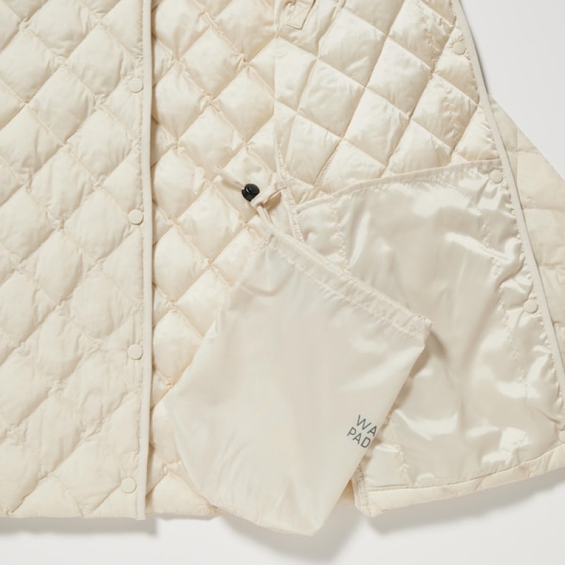 Uniqlo PUFFTECH Prošiven Ženske jackets Bijele | 7692-UWPJT