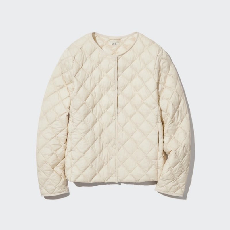 Uniqlo PUFFTECH Prošiven Ženske jackets Bijele | 7692-UWPJT