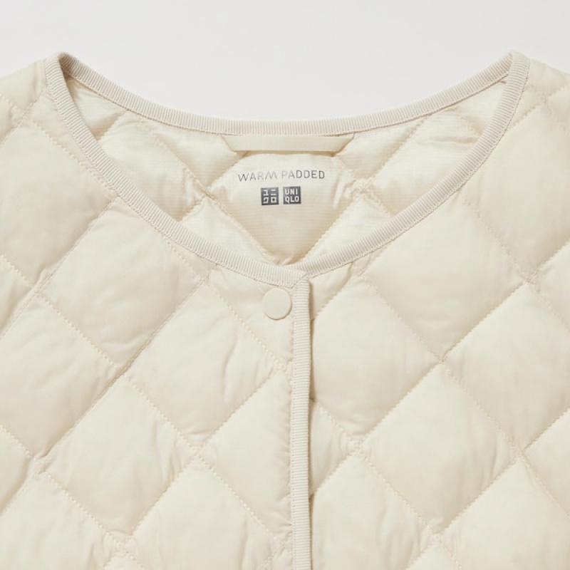 Uniqlo PUFFTECH Prošiven Ženske jackets Bijele | 7692-UWPJT