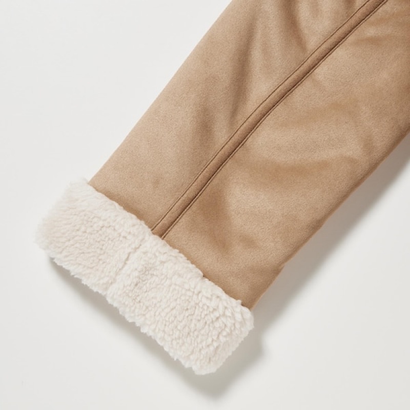 Uniqlo Pile-Lined Ženske jackets Bež | 6297-YEPZJ