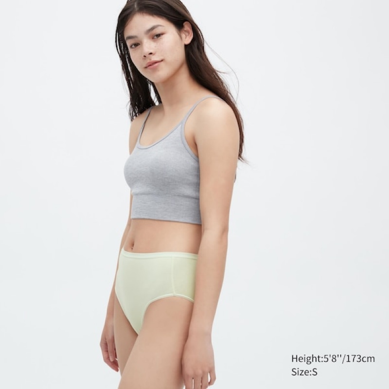 Uniqlo Plain High-Rise Ženske Gaćice Smeđe | 6705-OYRGW