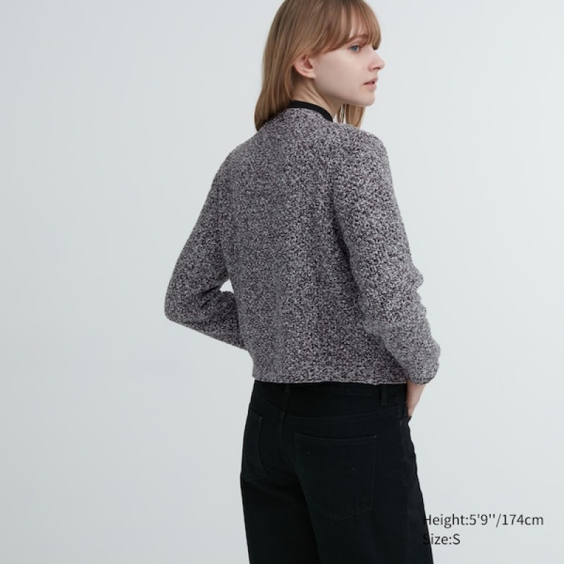 Uniqlo Pletene Short Ženske Kardigan Sive | 3125-MQZED