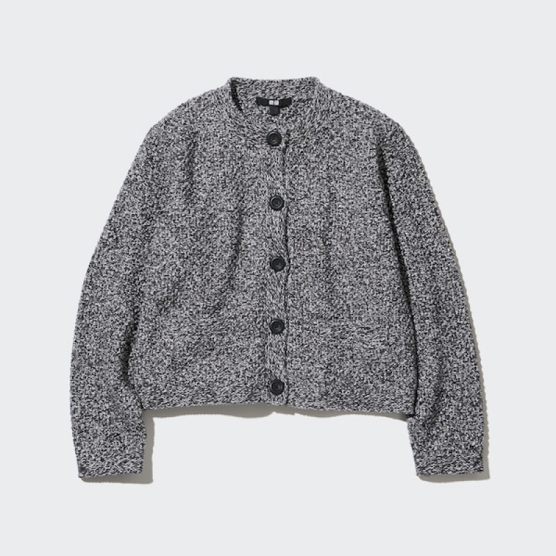 Uniqlo Pletene Short Ženske Kardigan Sive | 3125-MQZED