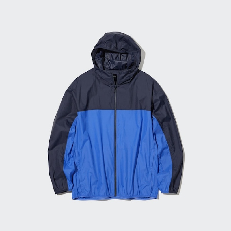 Uniqlo Pocketable UV Protection 3D Cut Muške Parka Plave | ITLEZX-745