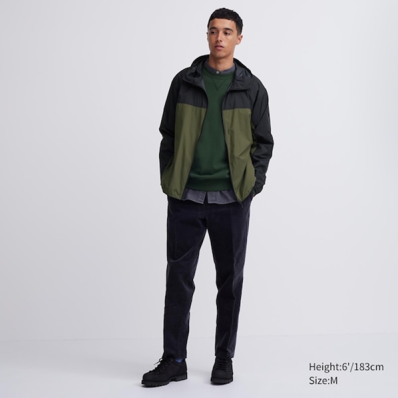 Uniqlo Pocketable UV Protection 3D Cut Muške Parka Maslinasto Zelene | AMZHGN-126