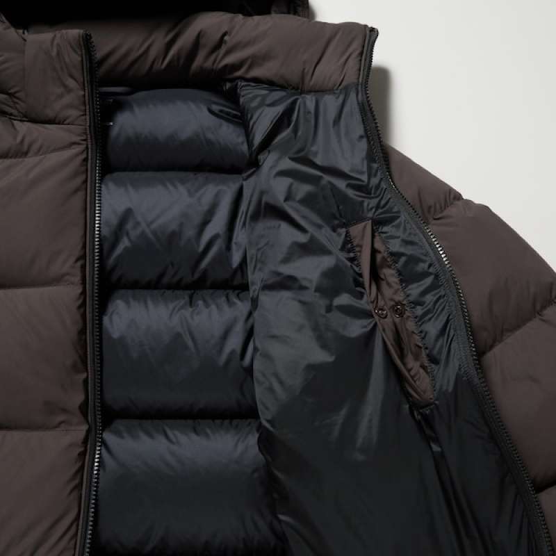 Uniqlo Powder Soft Down Muške jackets Smeđe | WSFPOI-568