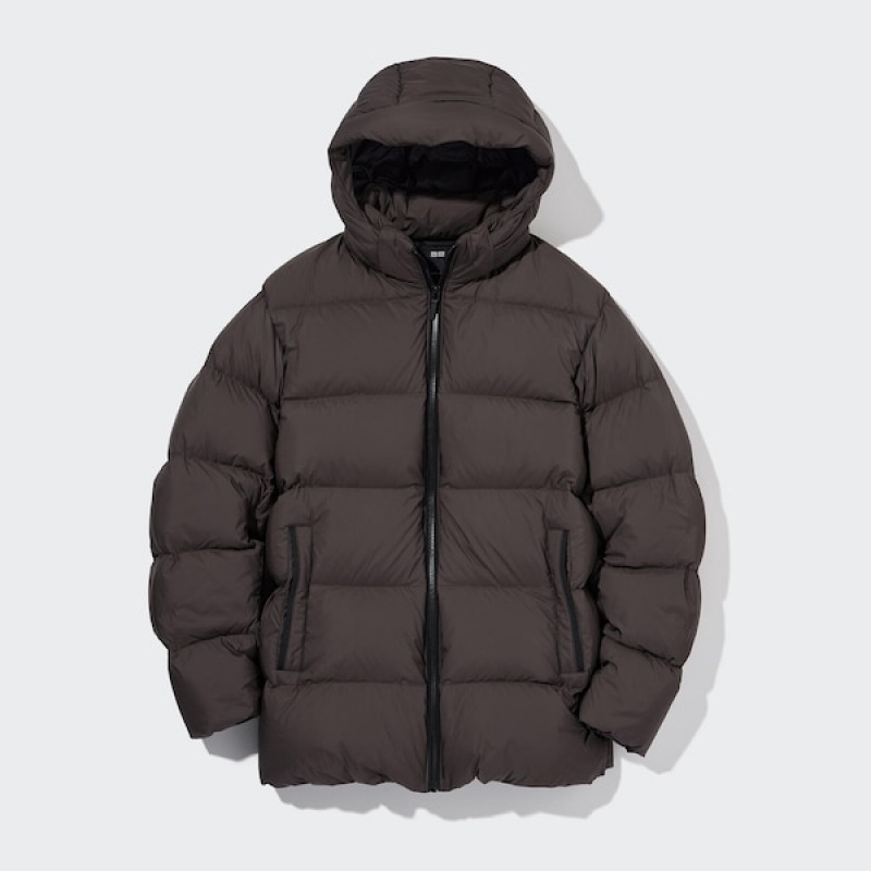 Uniqlo Powder Soft Down Muške jackets Smeđe | WSFPOI-568