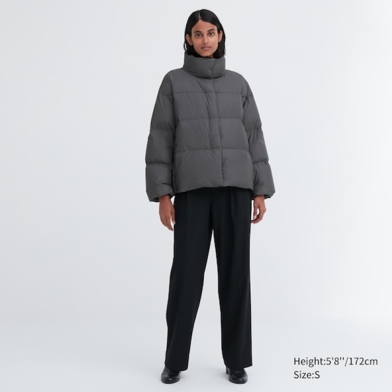 Uniqlo Powder Soft Down Ženske jackets Tamno Sive | 3687-FMTQC