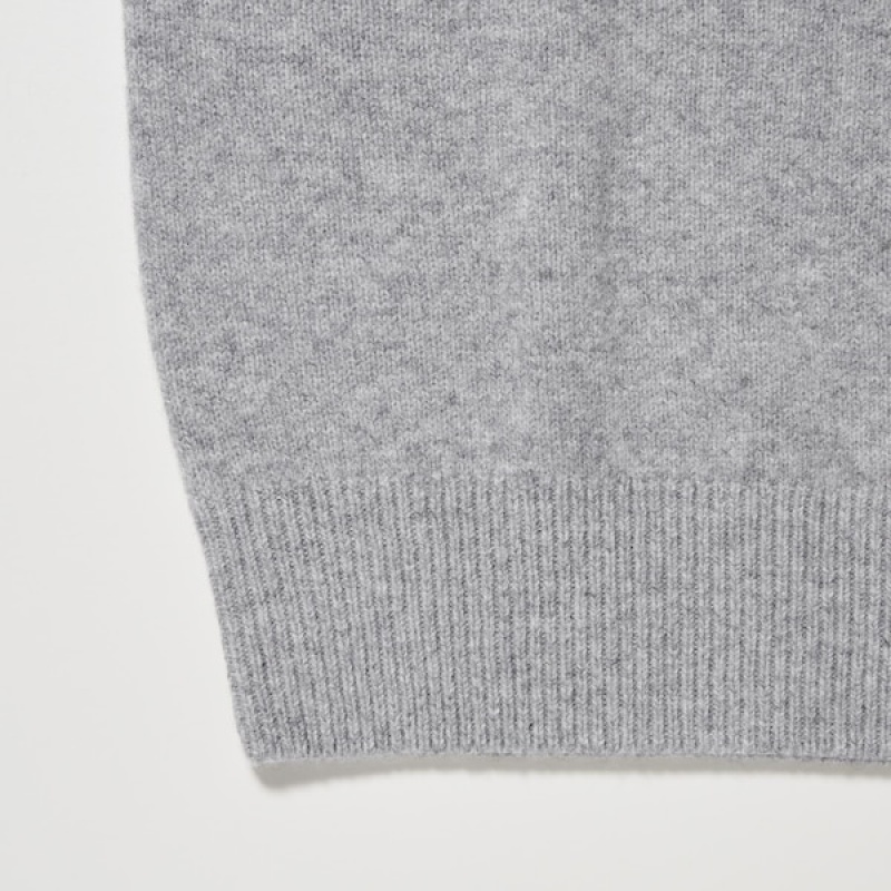 Uniqlo Premium Lambswool Crew Neck Long-Sleeve Ženske Džemperi Sive | 2970-SCXNZ