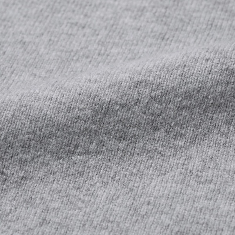 Uniqlo Premium Lambswool Crew Neck Long-Sleeve Muške Džemperi Tamno Sive | 9504-DIRHN