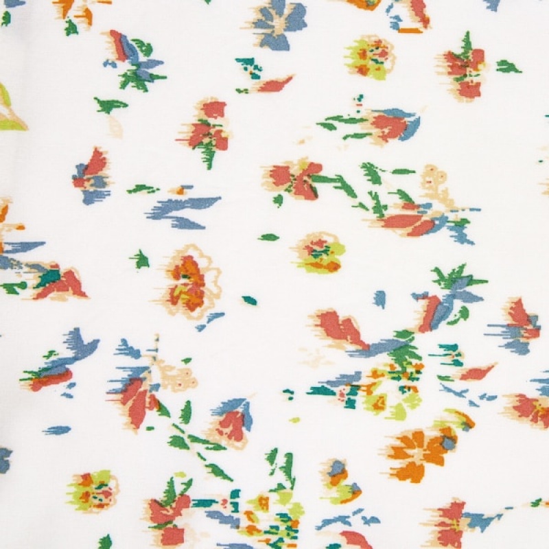 Uniqlo Printed Front Slit Camisole Ženske Haljina Bijele | 0124-UFOSL