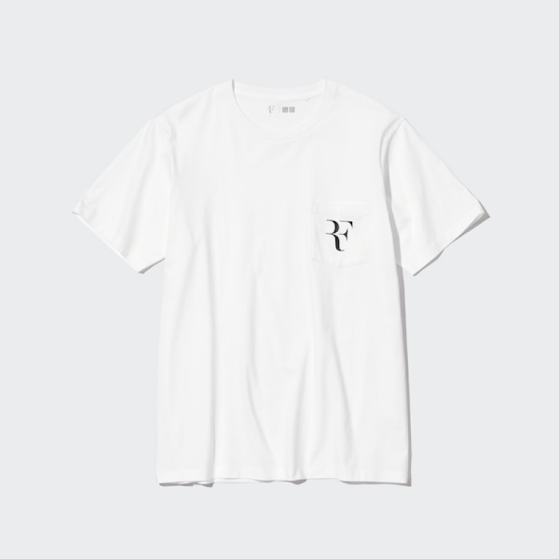 Uniqlo RF Short-Sleeve Graficke Muške Majice Bijele | 6347-MTKQH