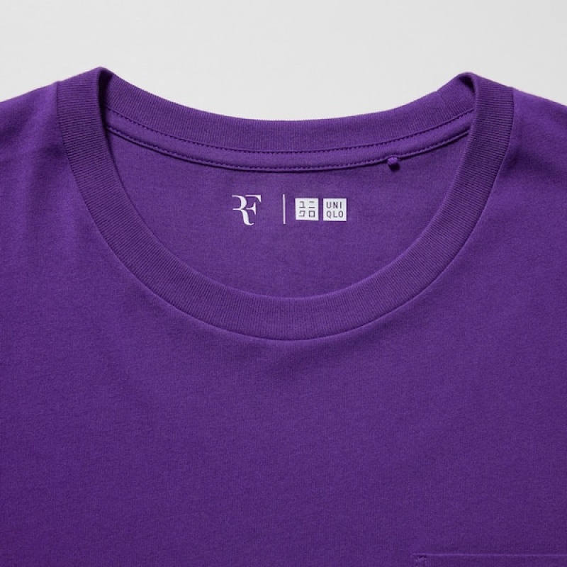 Uniqlo RF Short-Sleeve Graficke Ženske Majice Ljubičaste | 2701-NOIDP
