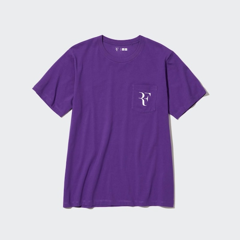 Uniqlo RF Short-Sleeve Graficke Ženske Majice Ljubičaste | 2701-NOIDP