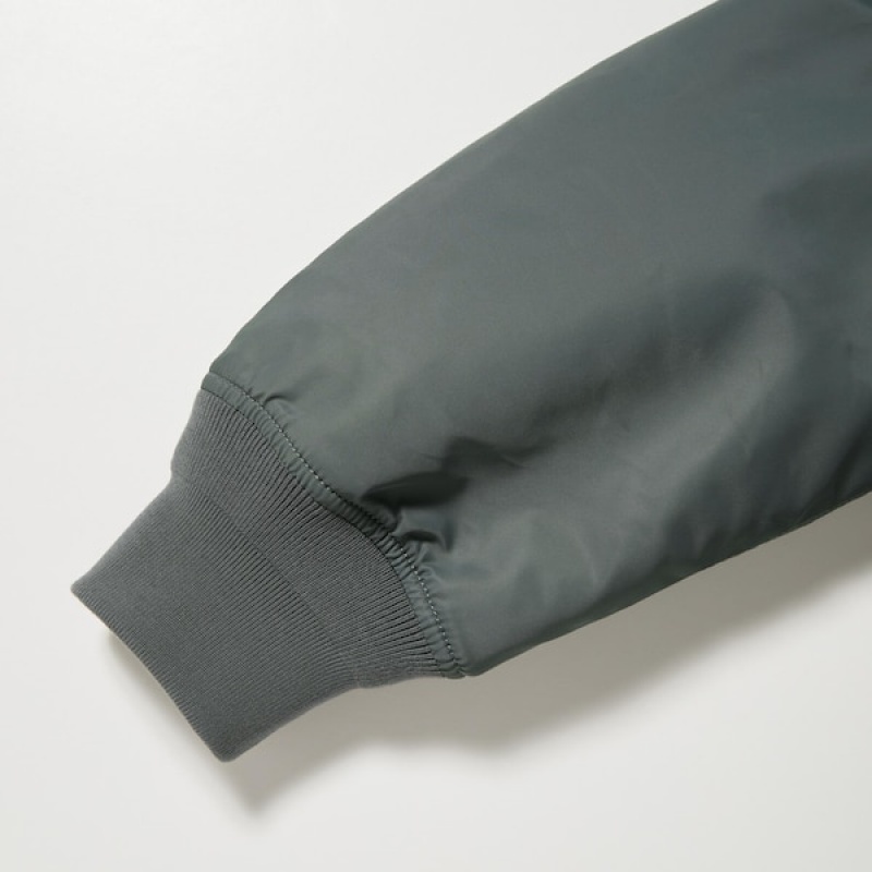 Uniqlo Rebrasti Blouson Ženske jackets Maslinasto Zelene | 6734-FALUD