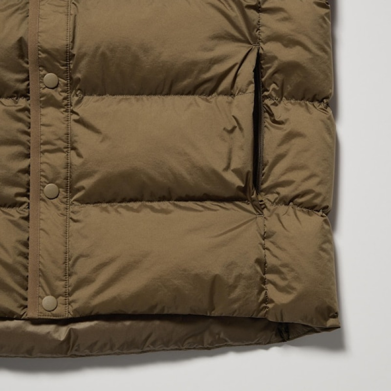 Uniqlo Recycled Down Muške jackets Maslinasto Zelene | VICBDO-830