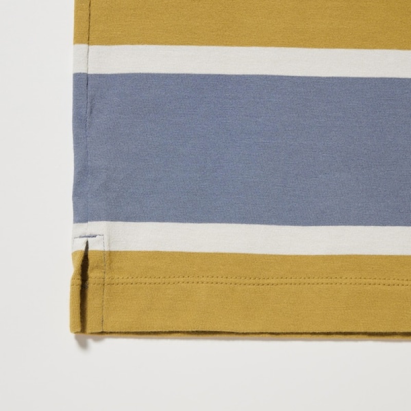 Uniqlo Rugger Long-Sleeve Muške Polo Majica Žute | 7584-OHFZU