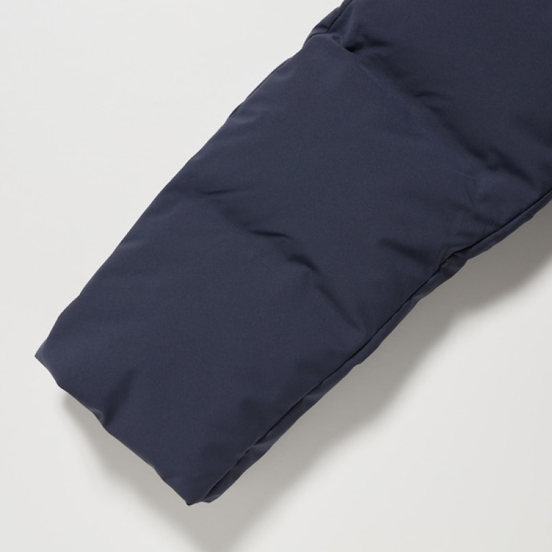 Uniqlo Seamless Down Long Ženske Kaputi Tamnoplave | 2389-MRDCS