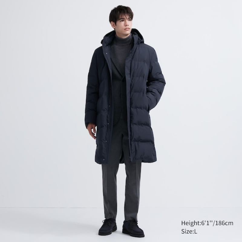 Uniqlo Seamless Down Muške Kaputi Tamnoplave | CTQPEZ-432