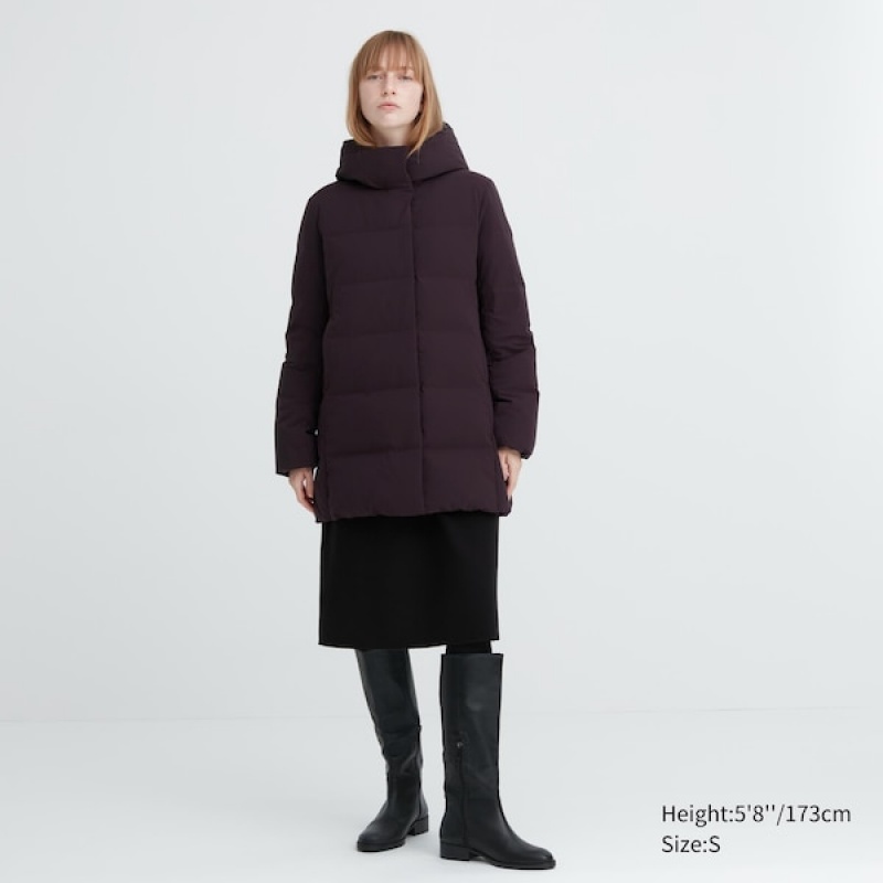 Uniqlo Seamless Down Short Ženske Kaputi Bordo | 5072-AXLSD