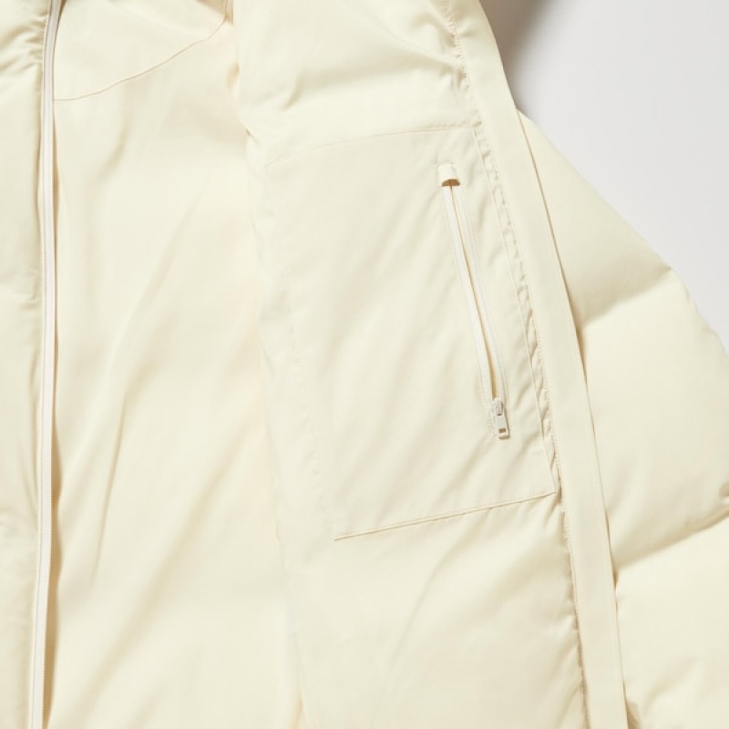 Uniqlo Seamless Down Ženske Parka Bijele | 3601-VJQBK