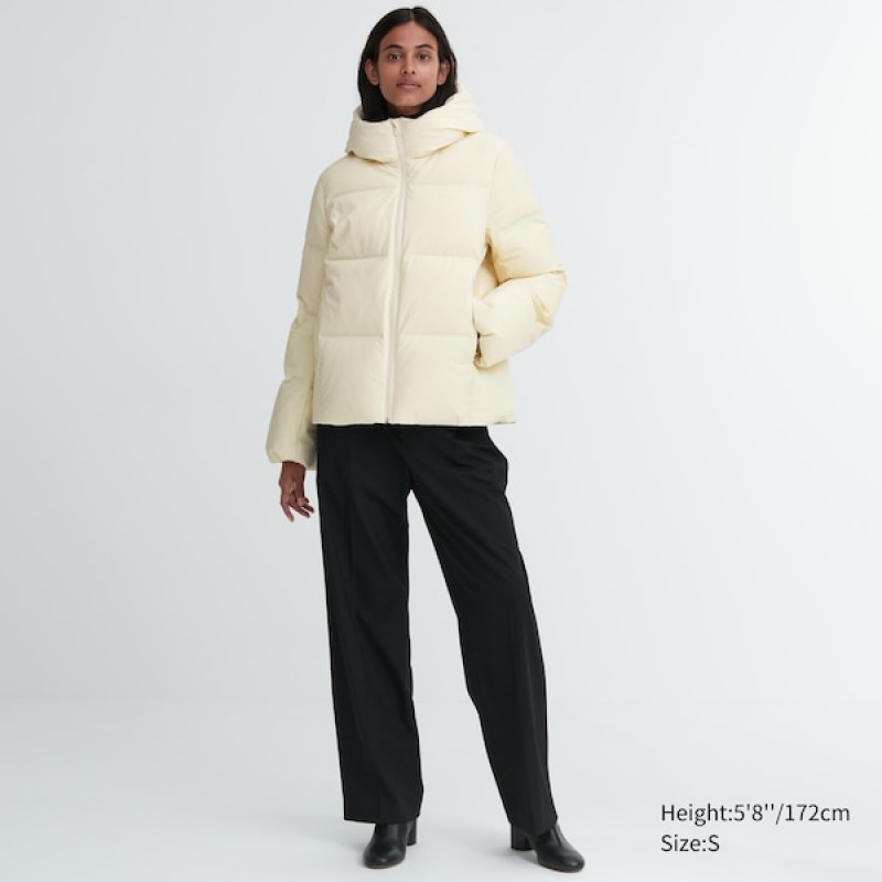 Uniqlo Seamless Down Ženske Parka Bijele | 3601-VJQBK