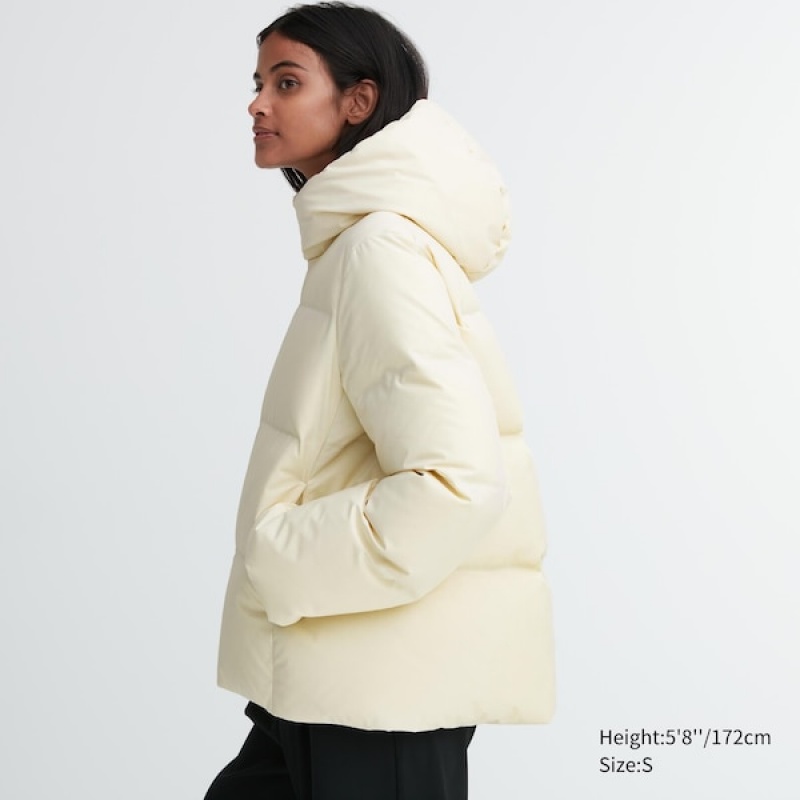 Uniqlo Seamless Down Ženske Parka Bijele | 3601-VJQBK